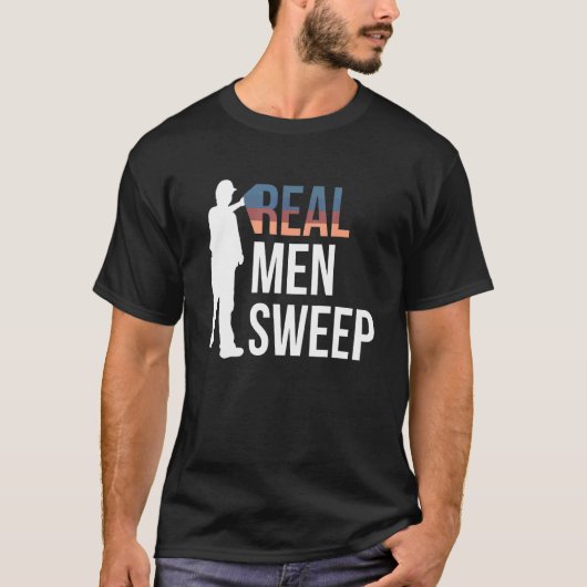 Real Man Sweep Curling Curler Ice Curl 1 T-shirt (Voorkant)