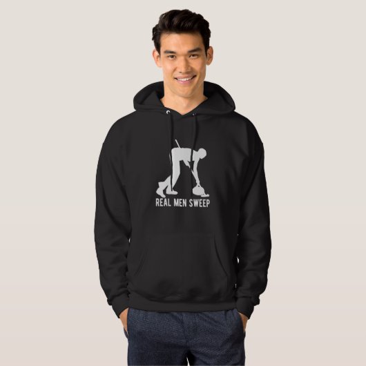 Real Man Sweep Curling Curler Ice Curl 2 Hoodie (Voorkant volledig)