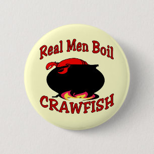 Real Mannen Boil Crawfish Ronde Button 5,7 Cm