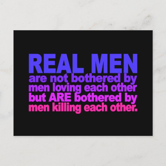 Real Mannen briefkaart (Voorkant)