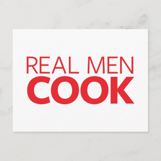 Real Mannen Cook Briefkaart (Voorkant)