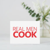 Real Mannen Cook Briefkaart (Staand voorkant)