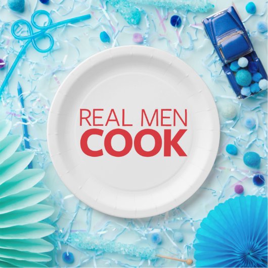 Real Mannen Cook Papieren Bordje (Feest)