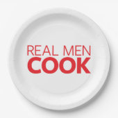 Real Mannen Cook Papieren Bordje (Voorkant)