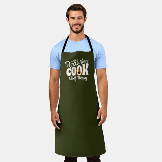 Real Mannen Cook Schort (Gedragen)