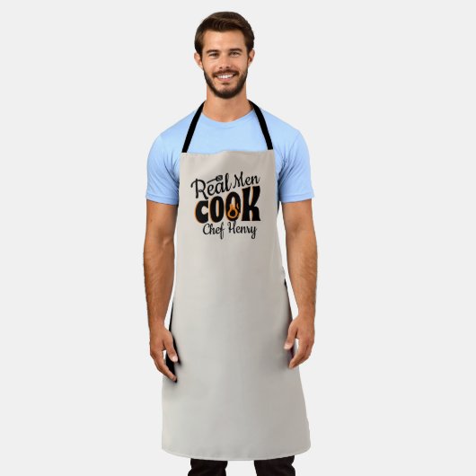 Real Mannen Cook Schort (Gedragen)