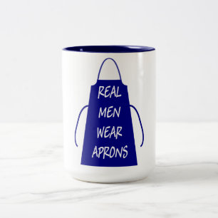 Real Mannen Draag Aprons  Tweekleurige Koffiemok