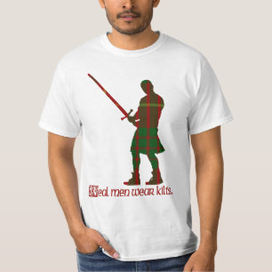 Real Mannen Draag Kilts Cameron Scottish Tartan T-shirt