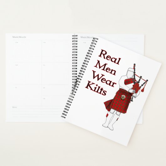 Real Mannen Draag Kilts Funny Scottish Planner (Display)