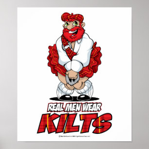 Real Mannen Draag Kilts Poster