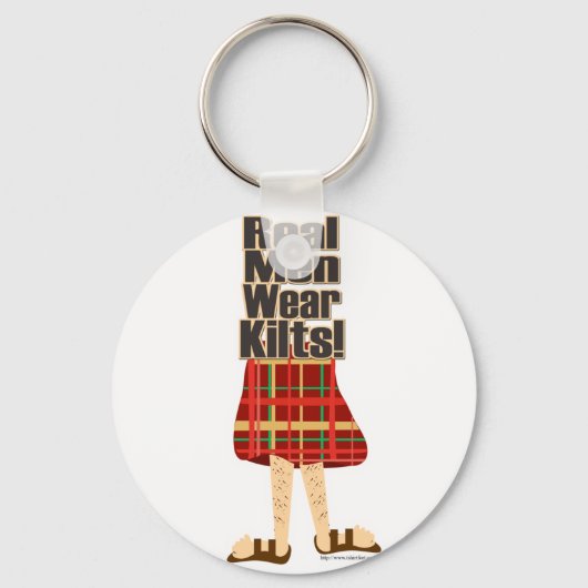 Real Mannen Draag Kilts Sleutelhanger (Voorkant)