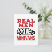 Real Mannen Drive Minivans Briefkaart (Staand voorkant)