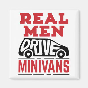 Real Mannen Drive Minivans Magneet