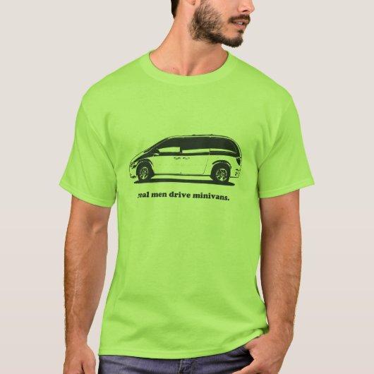 Real Mannen Drive Minivans T-shirt (Voorkant)