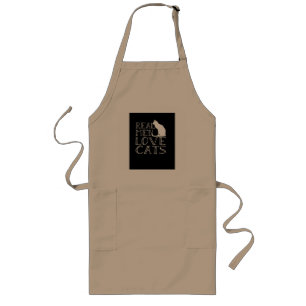 Real Mannen Love Cats Apron Lang Schort