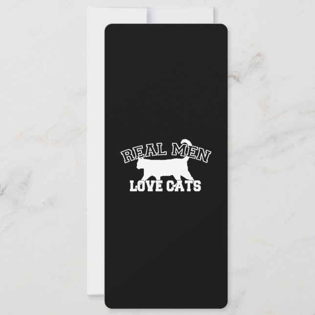 Real Mannen Love Cats Graphic Design on Black Deco (Voorkant)