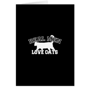 Real Mannen Love Cats Graphic Design on Black Deco