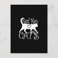 Real Mannen Love Cats Graphic Design on Black Deco
