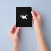 Real Mannen Love Cats Graphic Design on Black Deco Flyer (Hand)