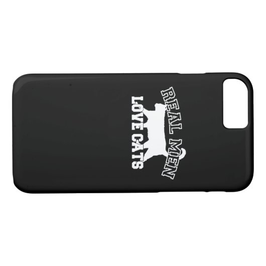 Real Mannen Love Cats Statement Case-Mate iPhone Case (Achterkant (Horizontaal))