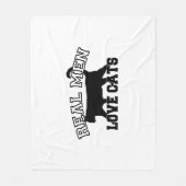 Real Mannen Love Cats Statement Fleece Deken (Voorkant)