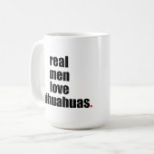 Real Mannen Love Chihuahuas Mok (Voorkant links)