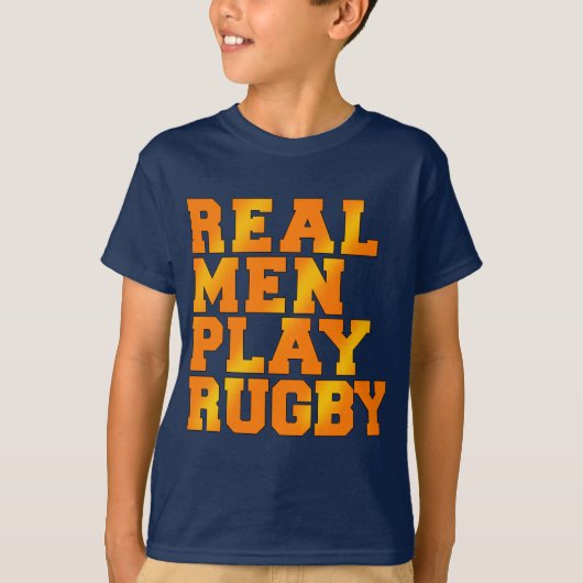 Real Mannen Play Rugby T-shirt (Voorkant)