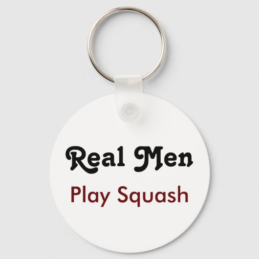 Real Mannen Play Squash Sleutelhanger (Voorkant)