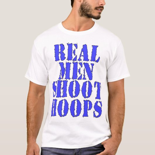 Real Mannen Shoot Hoops T-shirt (Voorkant)