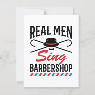 Real Mannen Sing Barbershop Singer Briefkaart