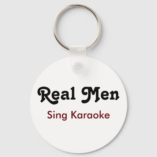 Real Mannen Sing Karaoke Sleutelhanger (Voorkant)