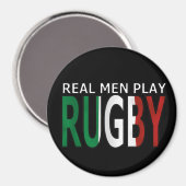 Real Mannen Spelen Rugby Italië Magneet (Voorkant / Achterkant)