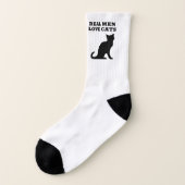Real Men Love Cats, des chaussettes amusantes pour (Gauche - extérieur)