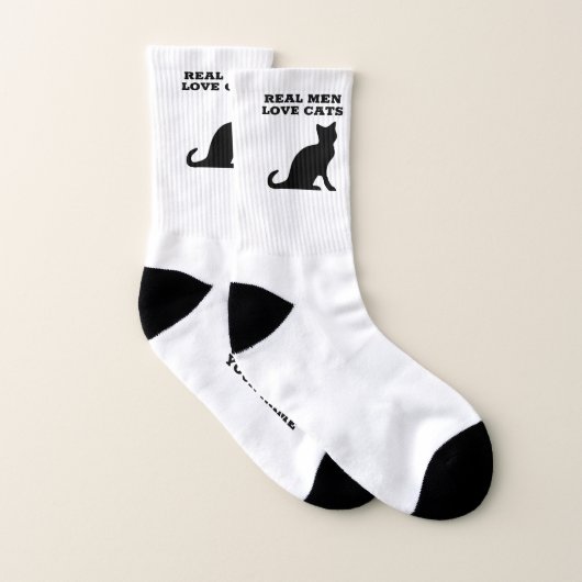 Real Men Love Cats, des chaussettes amusantes pour (Paire)