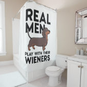 Real Men Wieners Douchegordijn (In situ)