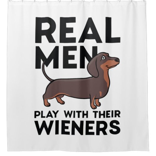 Real Men Wieners Douchegordijn (Voorkant)