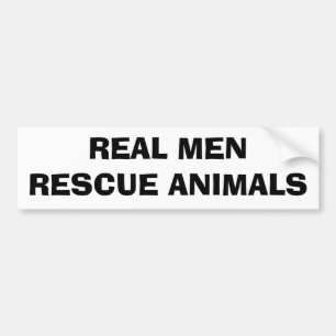 REAL MENRESCUMENT DIEREN BUMPERSTICKER