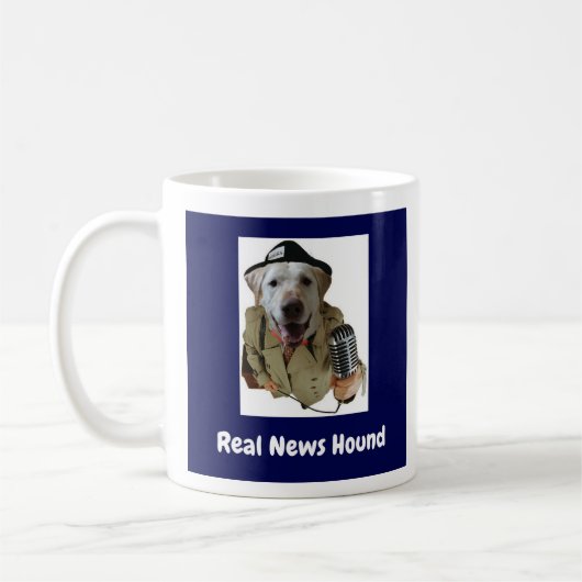 Real News Hond  Koffiemok (Links)