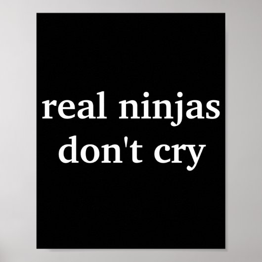 Real Ninjas Dont Cry  Poster (Voorkant)