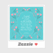 Real & Pink Floral Jane Austen Pride en Prejudice Sticker (Vel)