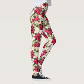 Real Poinsettia Print Leggings (Rechts)