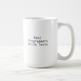 Real Programmers schrijven Tests Koffiemok