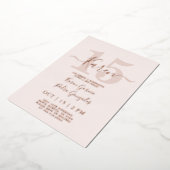 Real Roos Gold foil Quinceañera Invitation Folie Uitnodiging (Gedraaid)