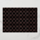 Real Roos Gold Handwrite Sla de datum op Folie Uitnodiging (Achterkant)