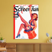 Real Screen Fun Magazine Hoesje 3 Canvas Afdruk (Insitu (Woonkamer))