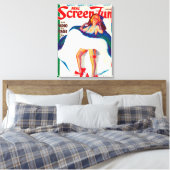 Real Screen Fun Magazine Hoesje Canvas Afdruk (Insitu (Slaapkamer))