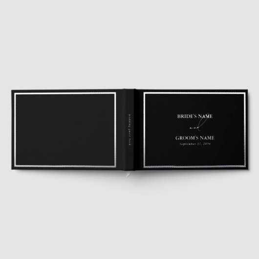 Real Silver Foil Moderne Black & Silver Mariage (Complet)