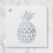 Real Silver Foil Pineapple Event Planner Bedankjes Labels (Voorkant)