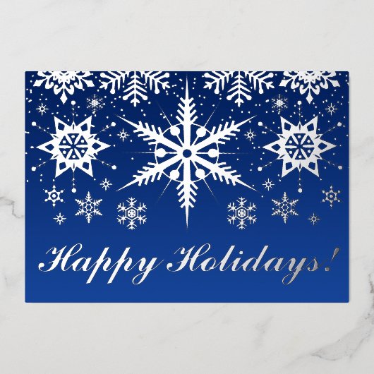 REAL Silver Foil Prettige feestdagen met Snowflake (Voorkant)