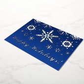 REAL Silver Foil Prettige feestdagen met Snowflake (Gedraaid)